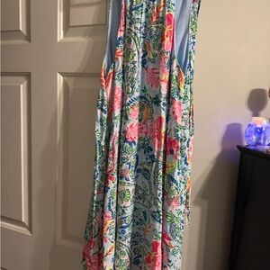 Floral Sleeveless Maxi Dress. Size Medium